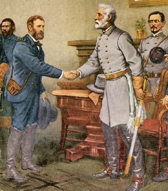 Painting of General Lee surrendering